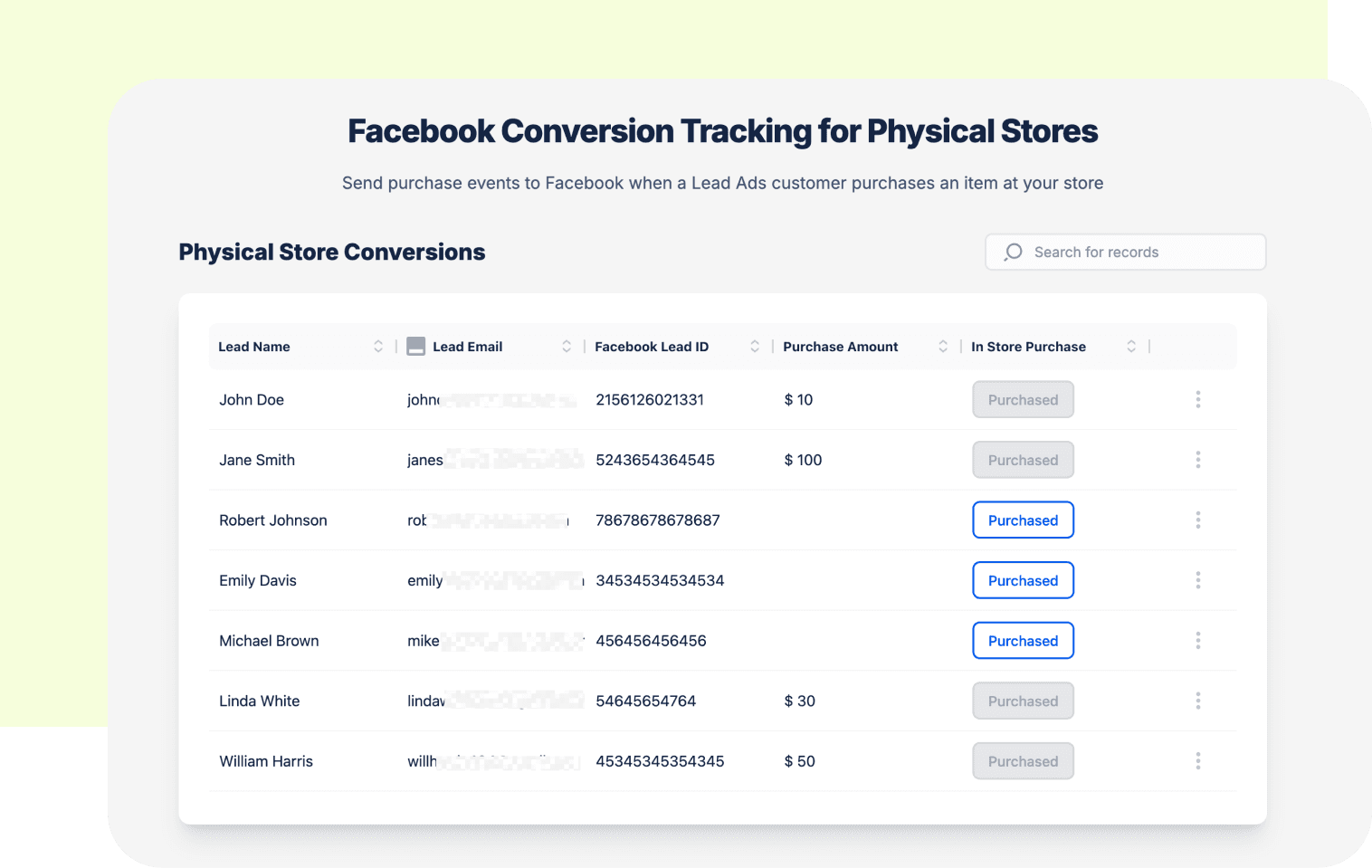 Facebook offline conversions