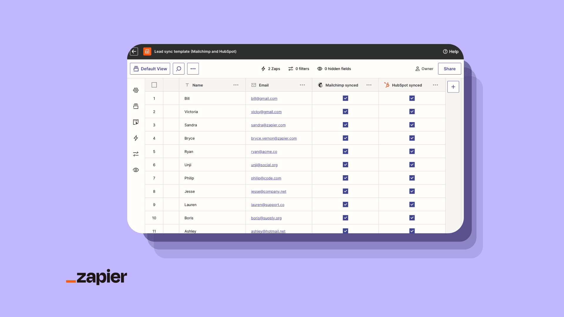 Lead Sync Template Preview