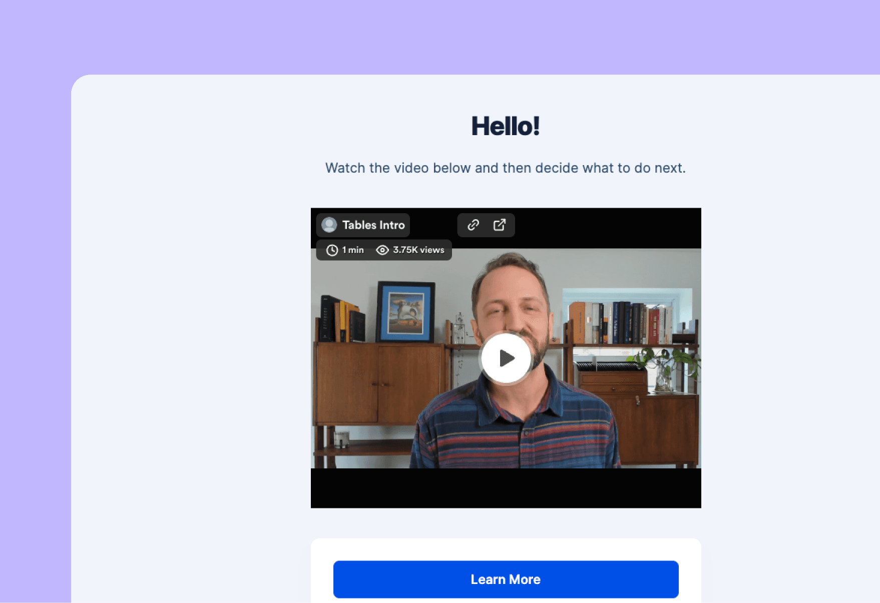 Video form template