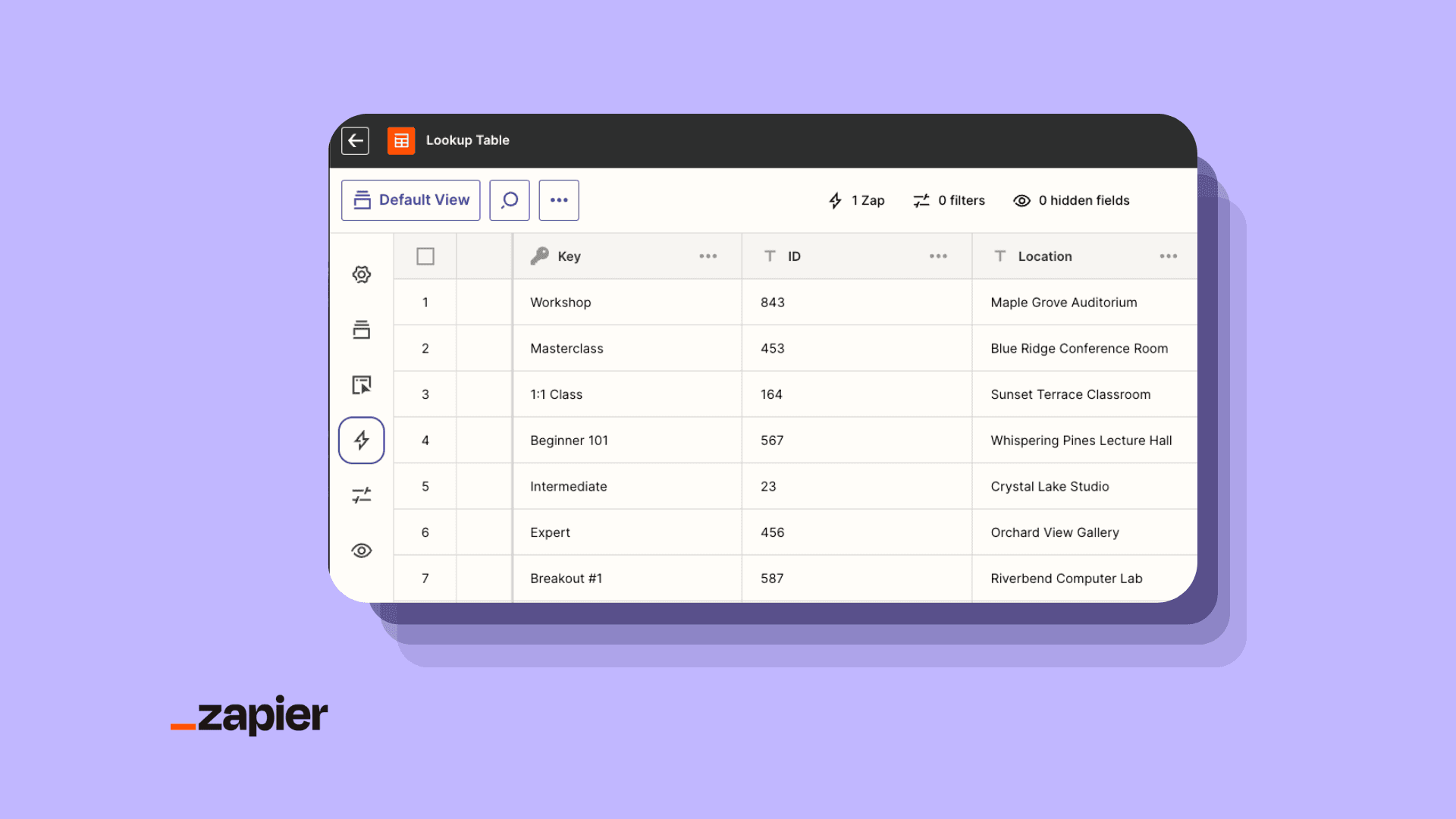 Lookup Table in Zapier Tables