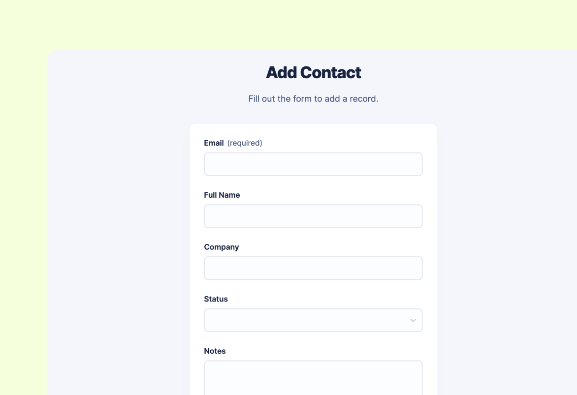 Simple CRM Preview