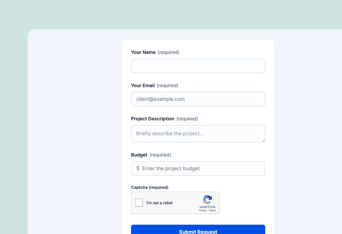 Project Intake Form Template