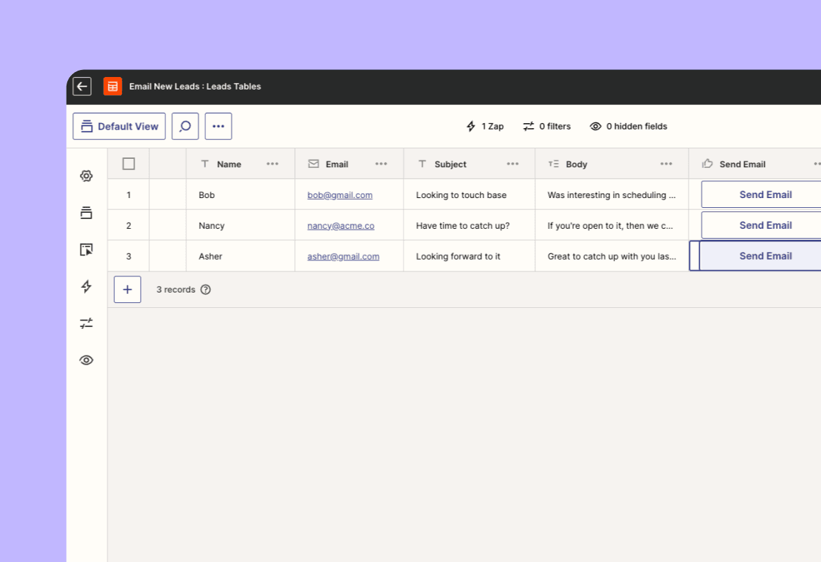 Lead Tracker Template Preview