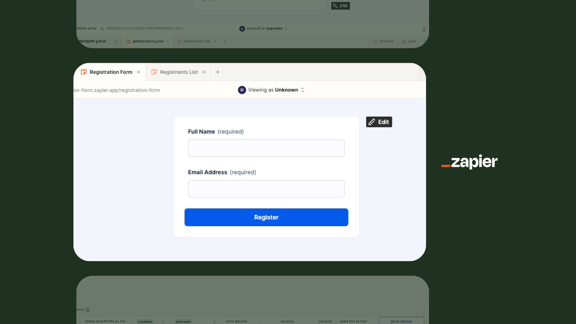 Registration Form Template Preview