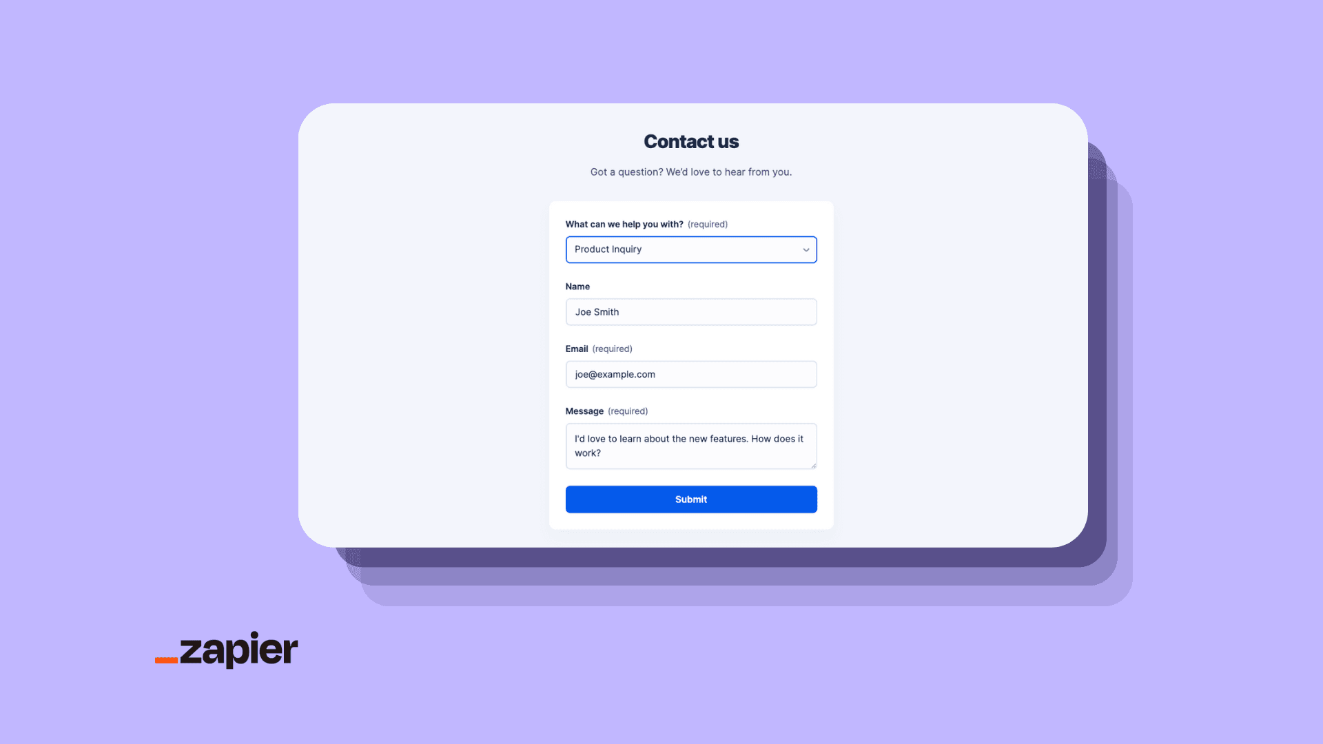 Contact Us Form Template Preview Image