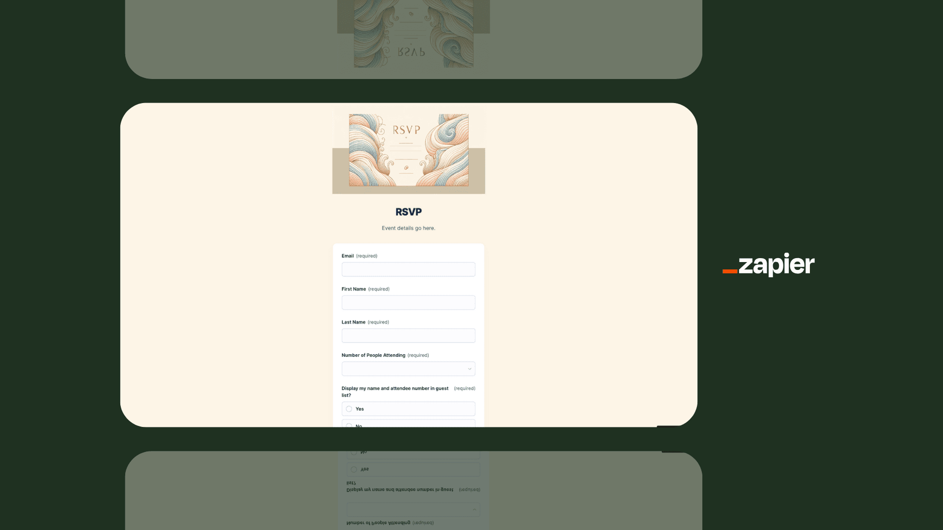 RSVP template preview