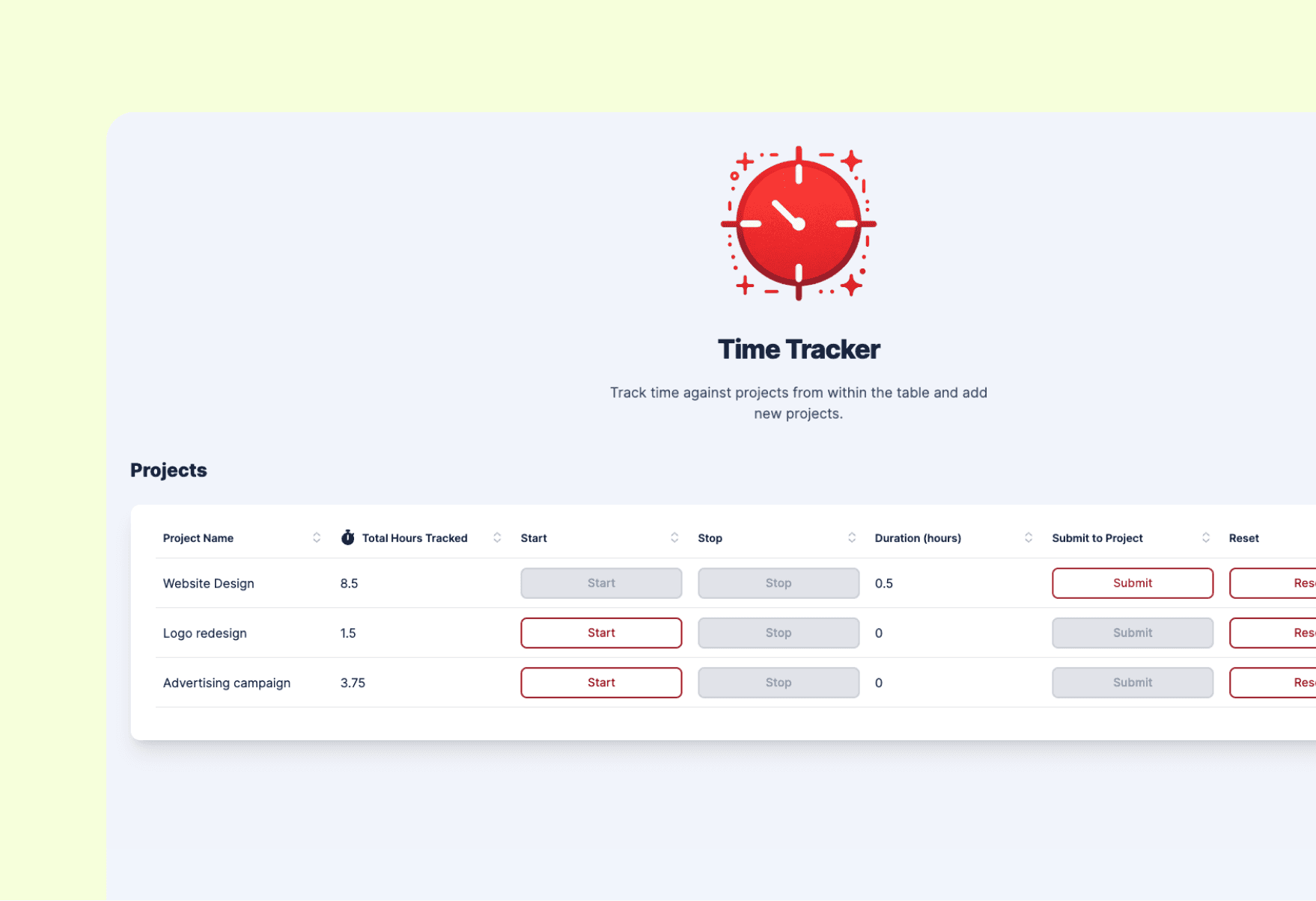 Time Tracker Template in Zapier