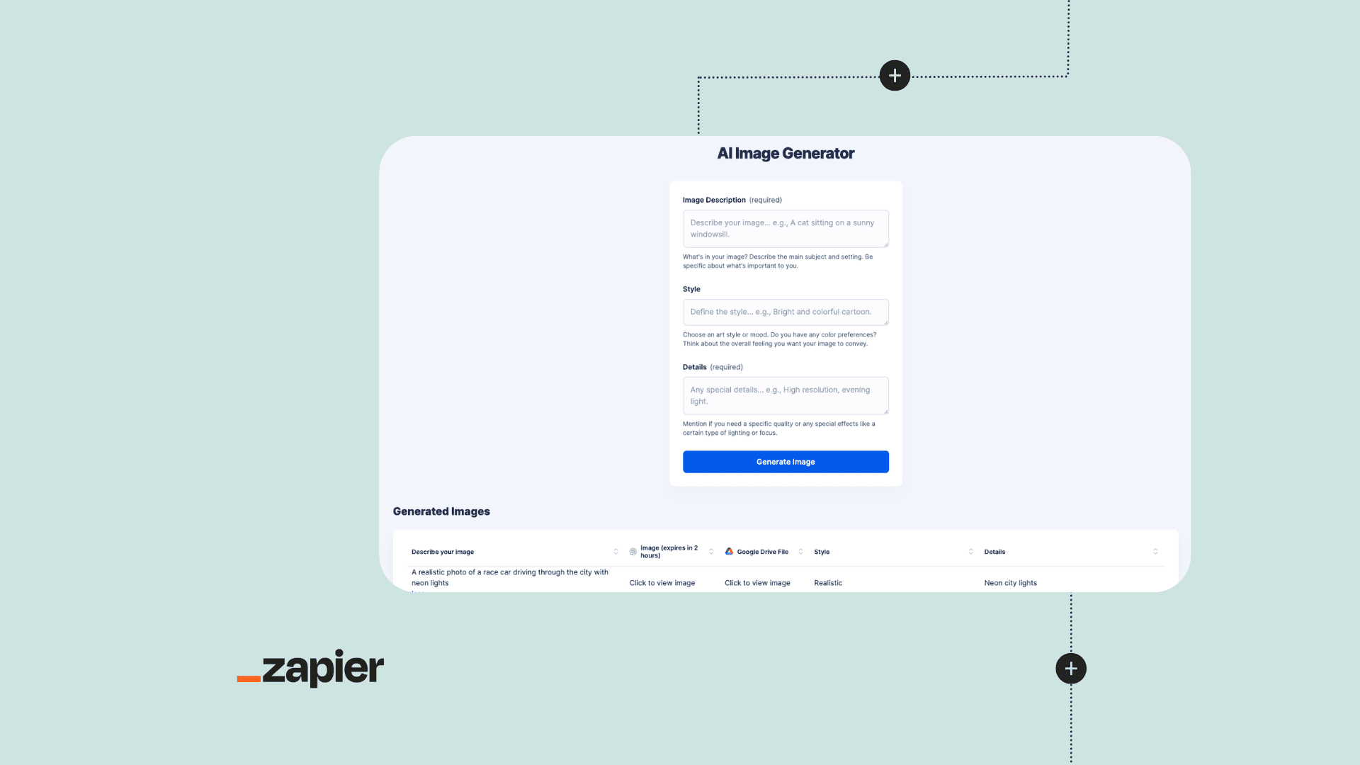AI Image Generator Template Preview