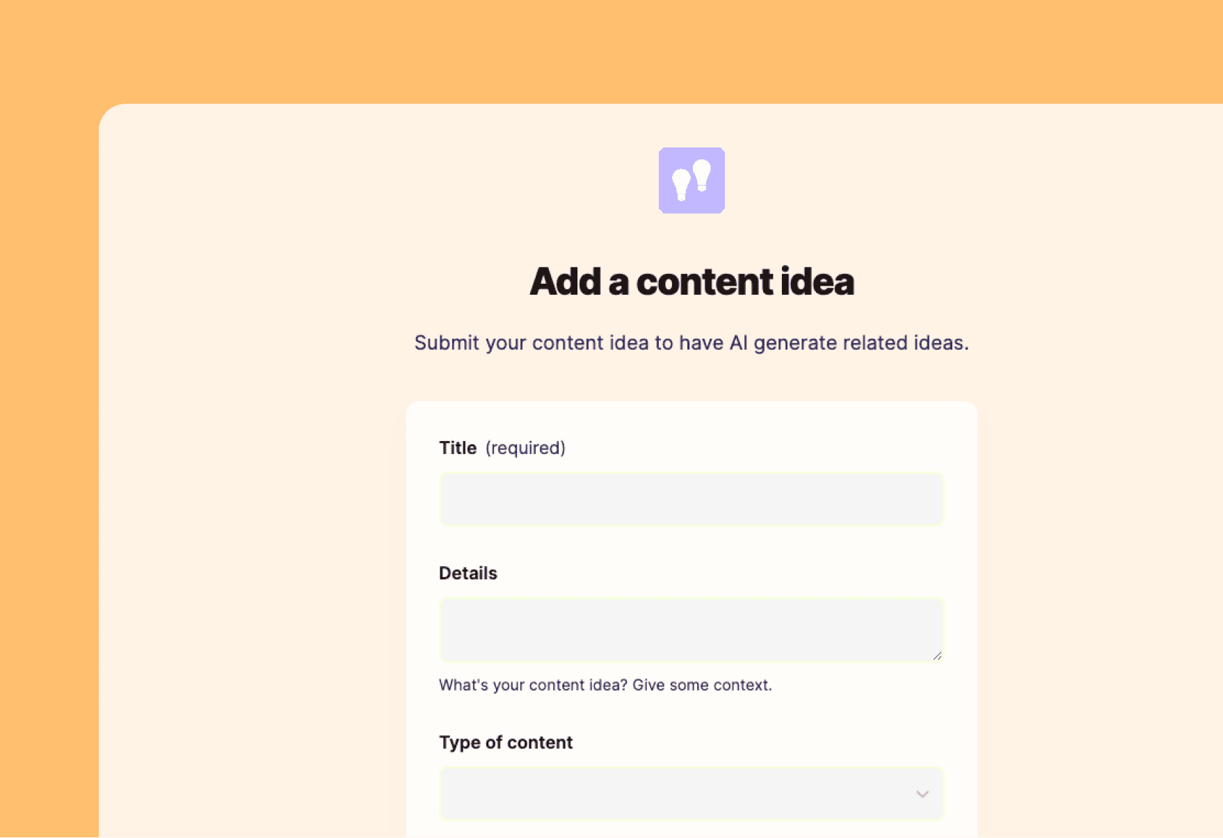 AI Content Idea Generator