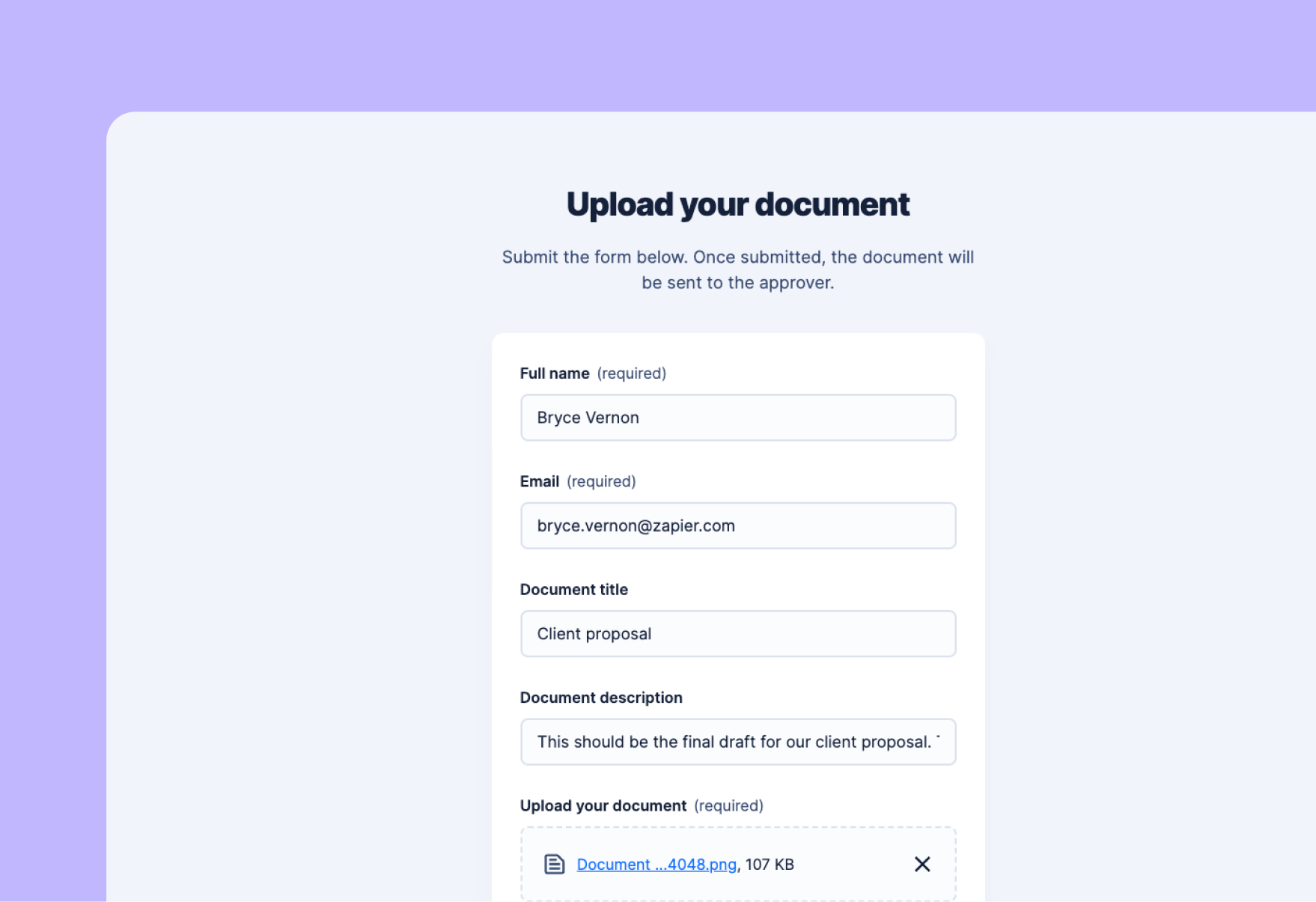 Document approval process template preview image