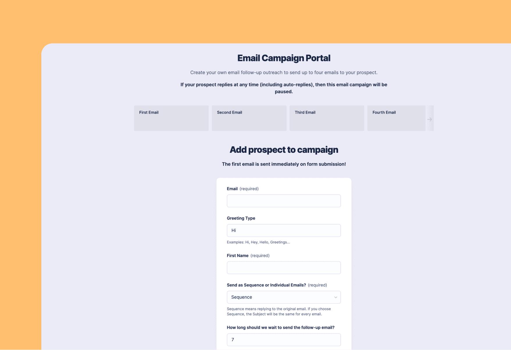 Email Campaign Portal Preview