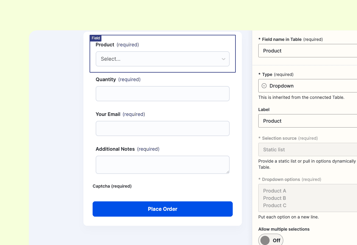 Order Form Template Preview